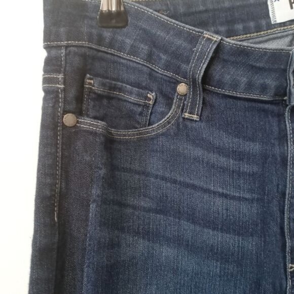 Paige Hoxton Side Stripes Raw hem Ankle Jeans Size 29 in Blue Color - Picture 6 of 16